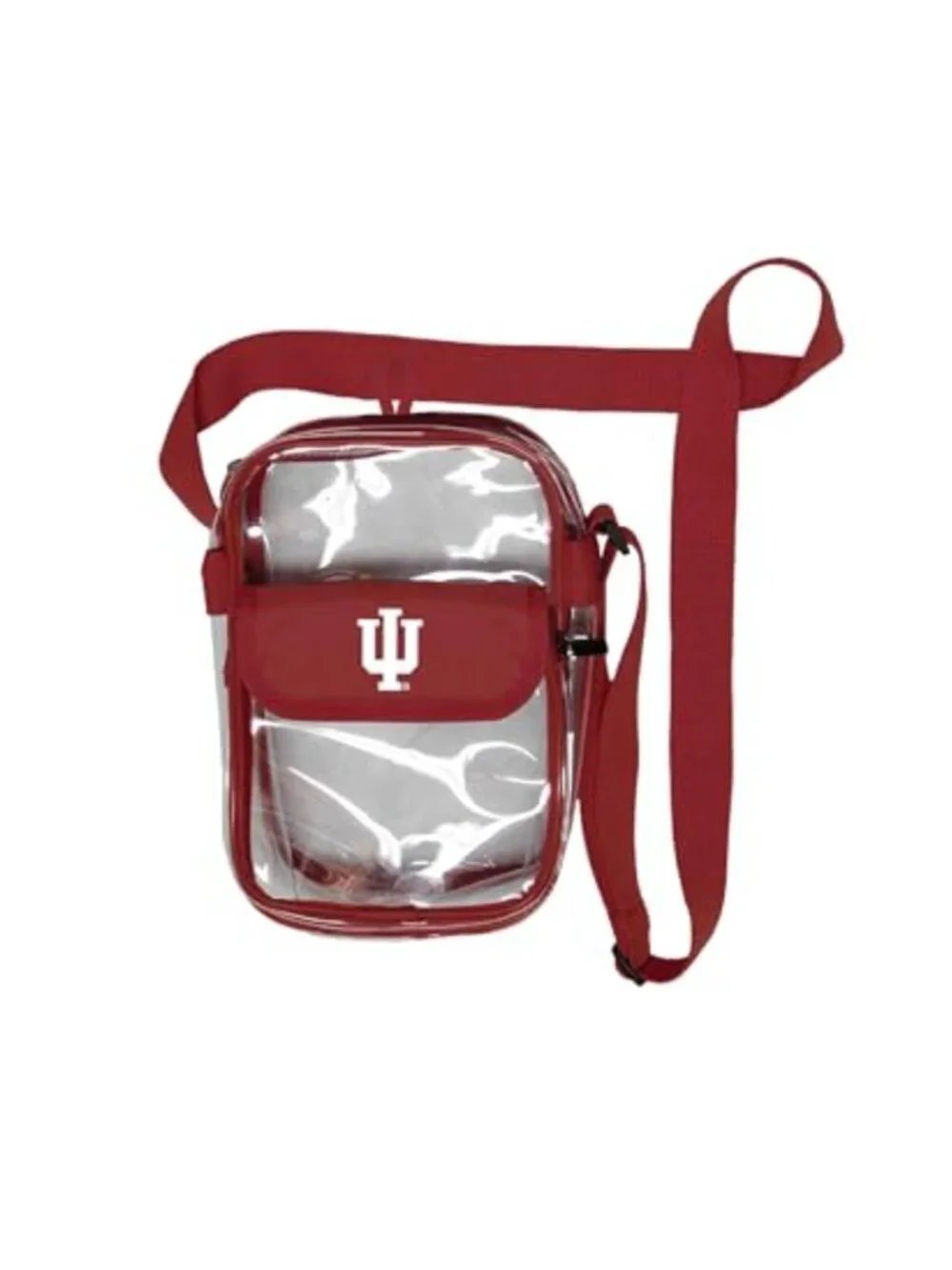 NCAA-Compliant Clear Stadium Pouch Purse, PVC, Lightweight, Crossbody Strap